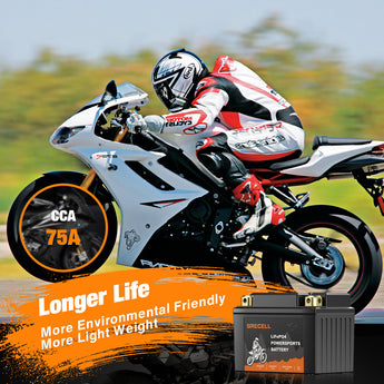 GRECELL Lithium 12V 2.5Ah Motorcycle Battery