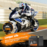 GRECELL Lithium 12V 3.5Ah Motorcycle LiFePO4 Battery