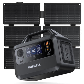 GRECELL 300W Solar Generator with 40W Solar Panel