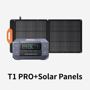 GRECELL 2200W Portable Power Station With Foldable Solar Panels
