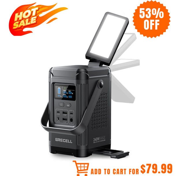GRECELL Portable Power Station 240W 53% off