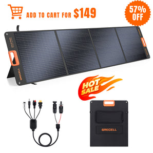GRECELL 200W Portable Solar Panel