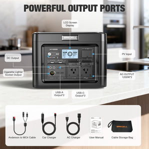 GRECELL Portable Power Station 1200W