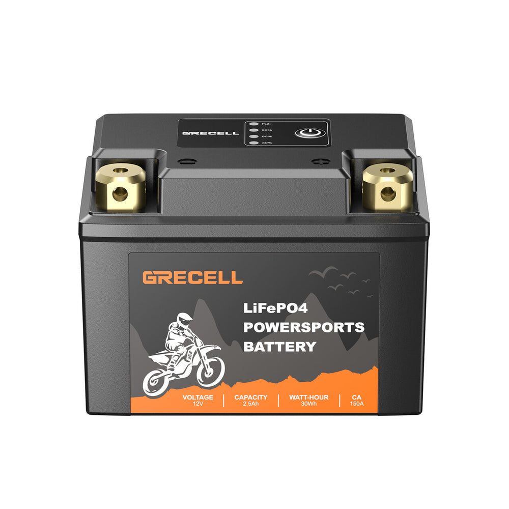 GRECELL Lithium 12V 2.5Ah Motorcycle Battery