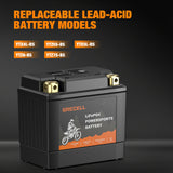 GRECELL Lithium 12V 2.5Ah Motorcycle Battery