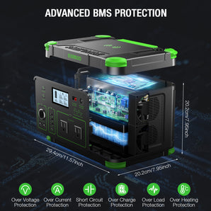 Limited Time Price🔥 ⏰ Don’t Miss Out|700W 537.6Wh LiFePO4 Portable Power Station, Bidirectional Inverter Outdoor Backup Power