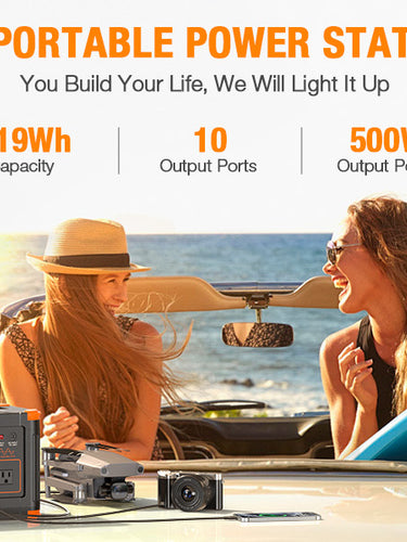 GRECELL All-Round Portable Power Station with 500W Total Output