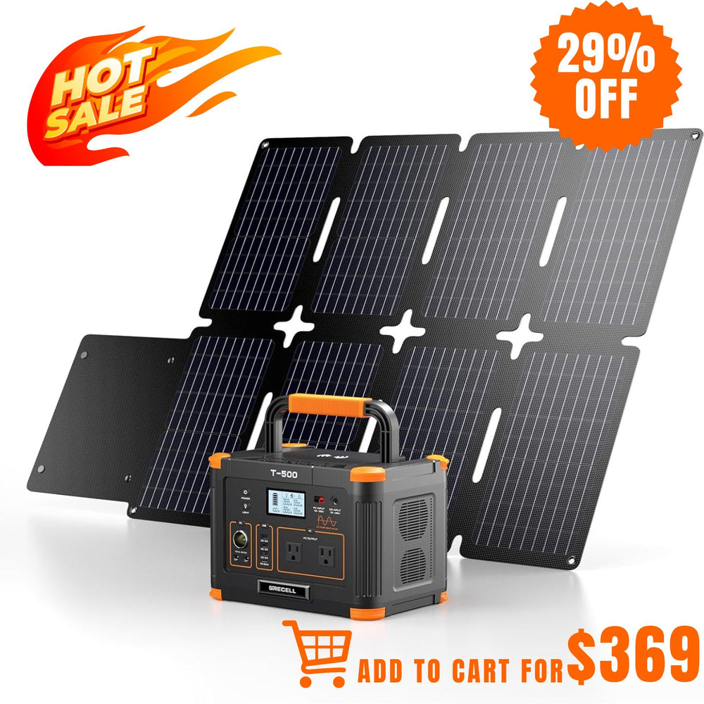 
                  
                    GRECELL Portable Power Station 500W with Portable Solar Panel
                  
                