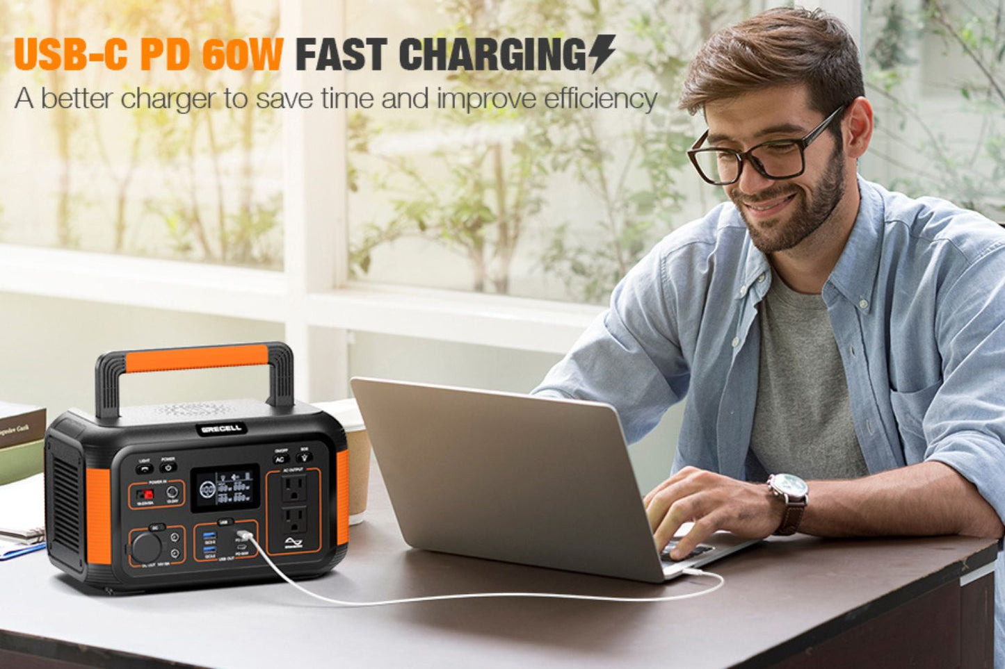 GRECELL Power Station 60W Fast Charging
