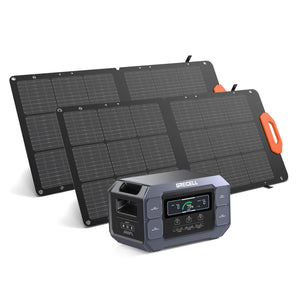 GRECELL 2200W Portable Power Station With Foldable Solar Panels