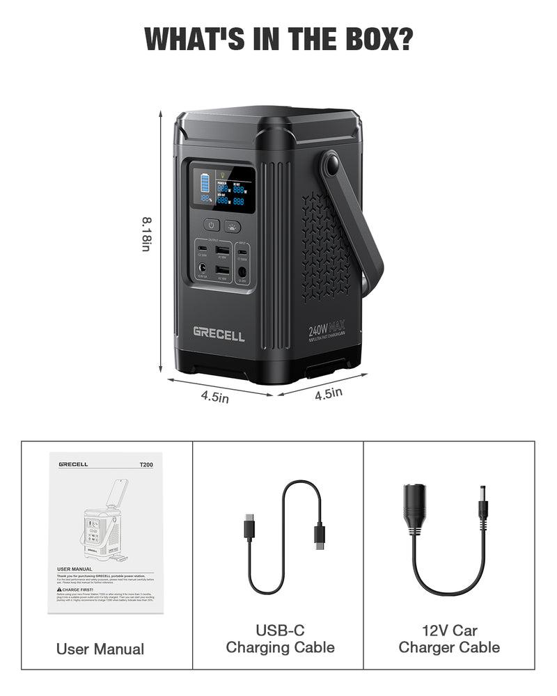 
                  
                    GRECELL 240W Portable Power Station 
                  
                