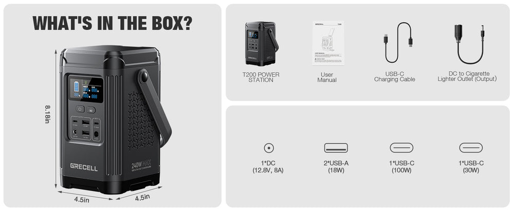 grecell 240w portable power station