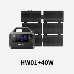 GRECELL 300W Solar Generator with 40W Solar Panel