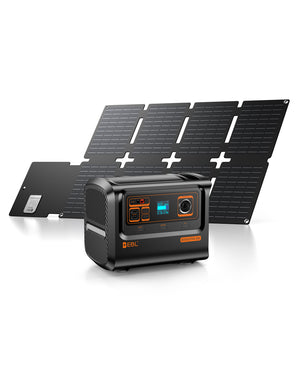 EBL 300W Portable Power Station with 40W Solar Panel for Camping & Emergency Backup