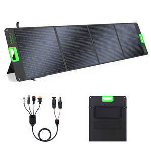 200W Portable Solar Panel for Power Station, Solar Charger w/ 4 Kickstands