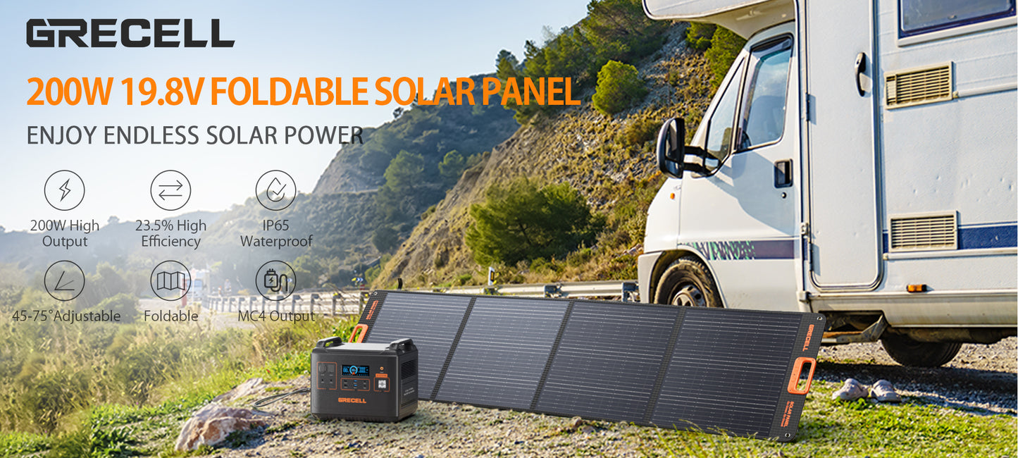 200W 19.8V Foldable Solar Panel