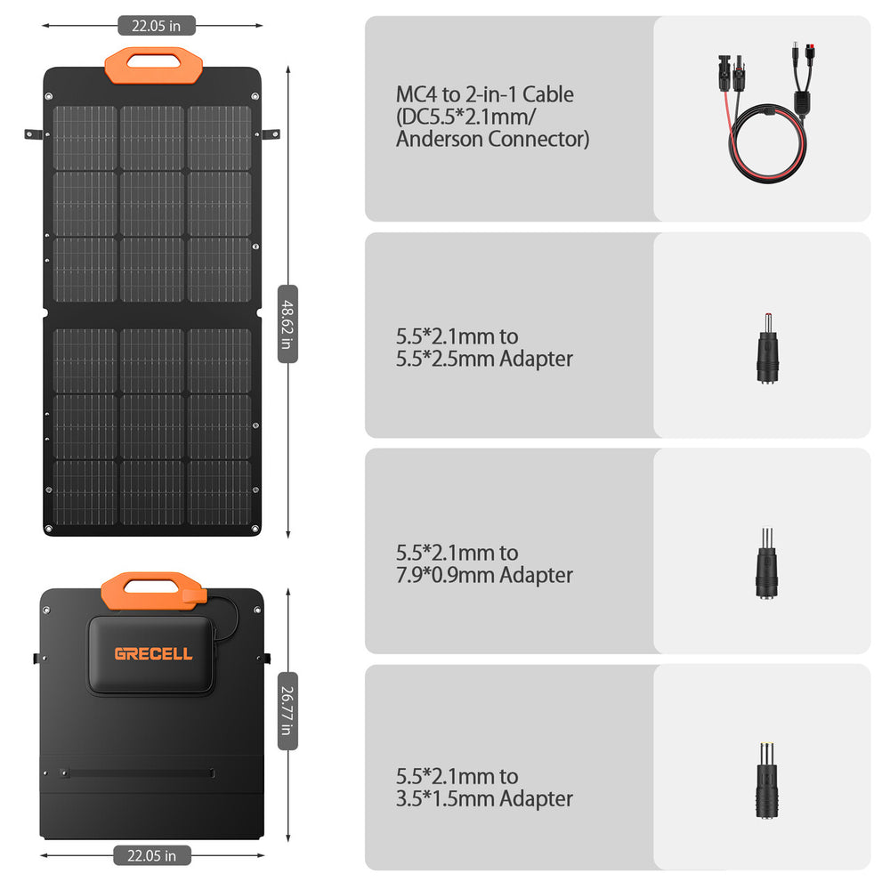
                  
                    GRECELL Solar Panel 100W with MC-4 Fast Charger
                  
                