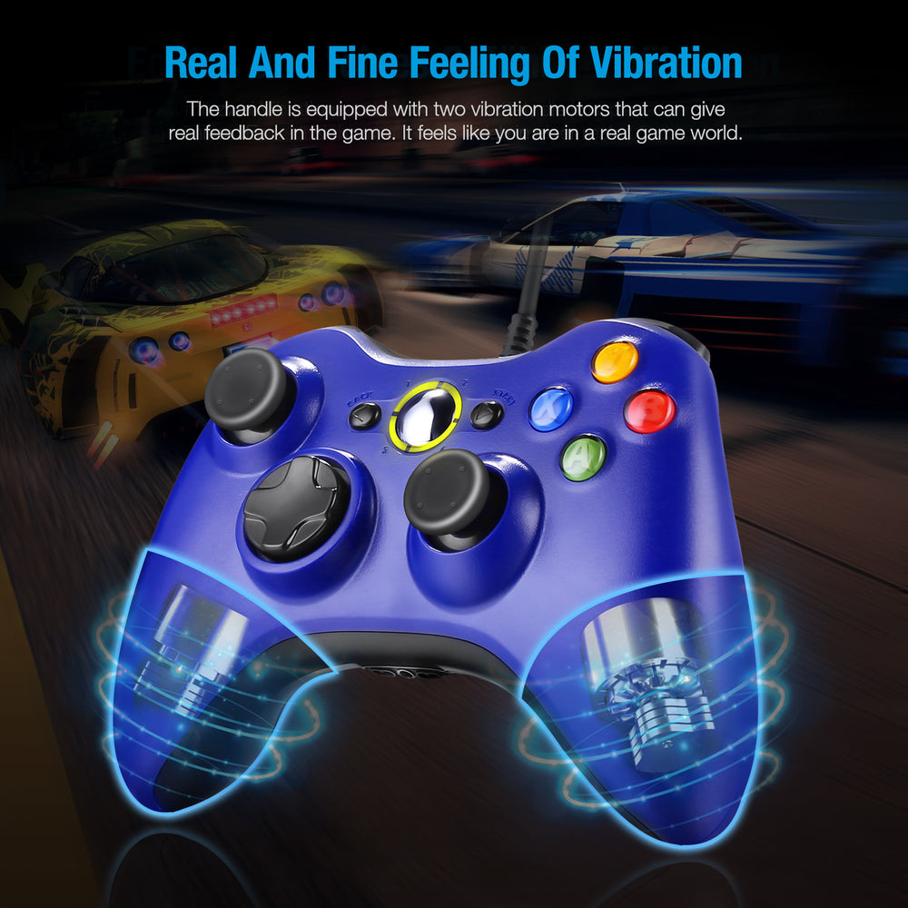 
                  
                    USB Wired Controller Gamepad for Microsoft Xbox 360 Console PC Win 7 8 10 Blue
                  
                