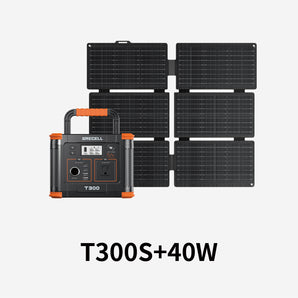 Grecell Portable Power Station 330W with 40W Solar Panel