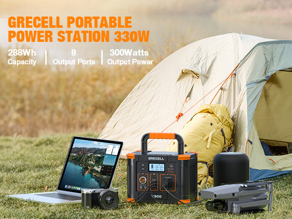 Portable Power Station 300W Outdoors Camping - GRECELL