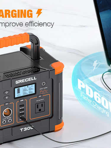 GRECELL T-300W Power Station - PD 60W Fast Charging
