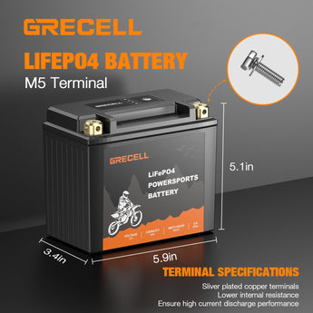 GRECELL YTX20HL-BS Lithium 12V 8Ah Motorcycle Battery