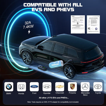 GRECELL 7.4KW Portable Level 2 EV Charger