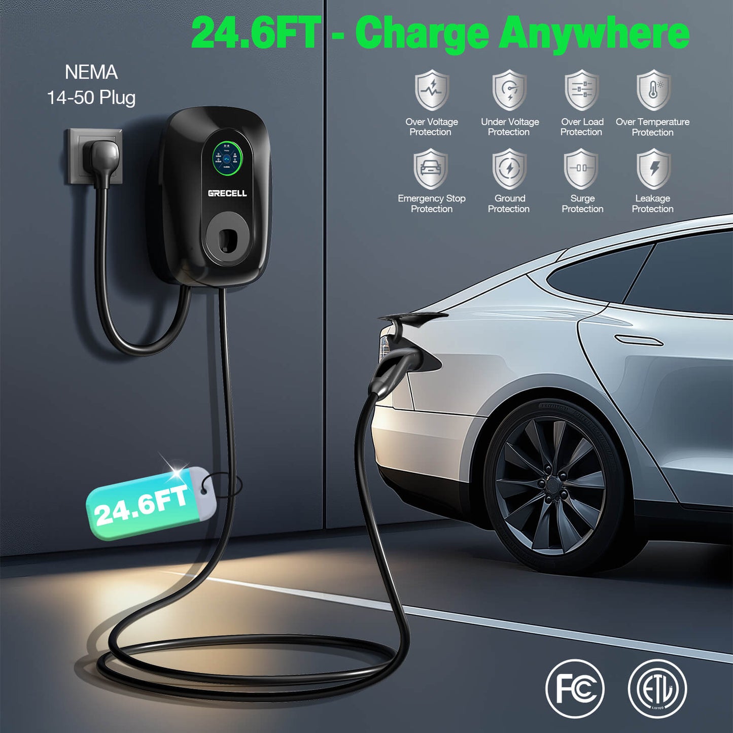 
                  
                    GRECELL 48Amp Tesla Wall Charger
                  
                