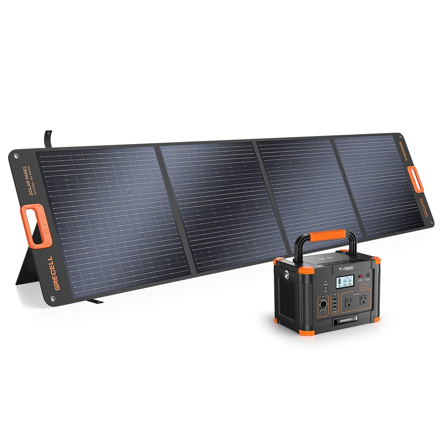 GRECELL Generador solar de 1000 W con panel solar portátil de 200 W,  estación de energía portátil de 999 Wh, generador de energía solar, batería  de