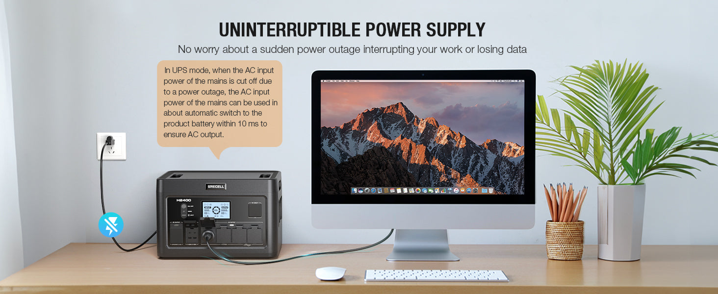 GRECELL Portable Power Station 2400Wv