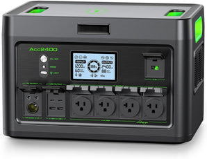 Portable Power Station 2400W Solar Generator for Home Use,1843.2Wh UPS Home Battery Backup, LiFePO4 Battery Supply with 12 Outlets(2400W AC Outlets), 2Hrs Quick Charge, RV Camping