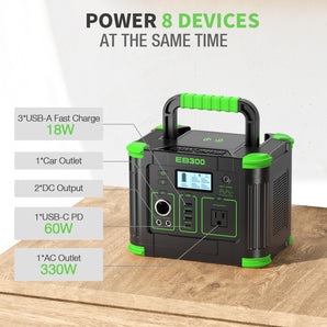 🏕️ Add to Cart $139.99|300W Portable Power Station 288Wh Lithium Battery Backup for Camping and Home Use