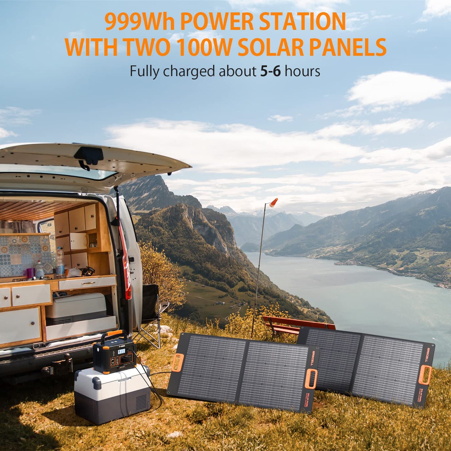 
                  
                    GRECELL 1000W Portable Power Station With 2x 100W Solar Panels
                  
                