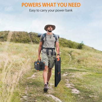 GRECELL 1000W Portable Power Station With 2x 100W Solar Panels